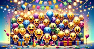 emojis de bombillas felices