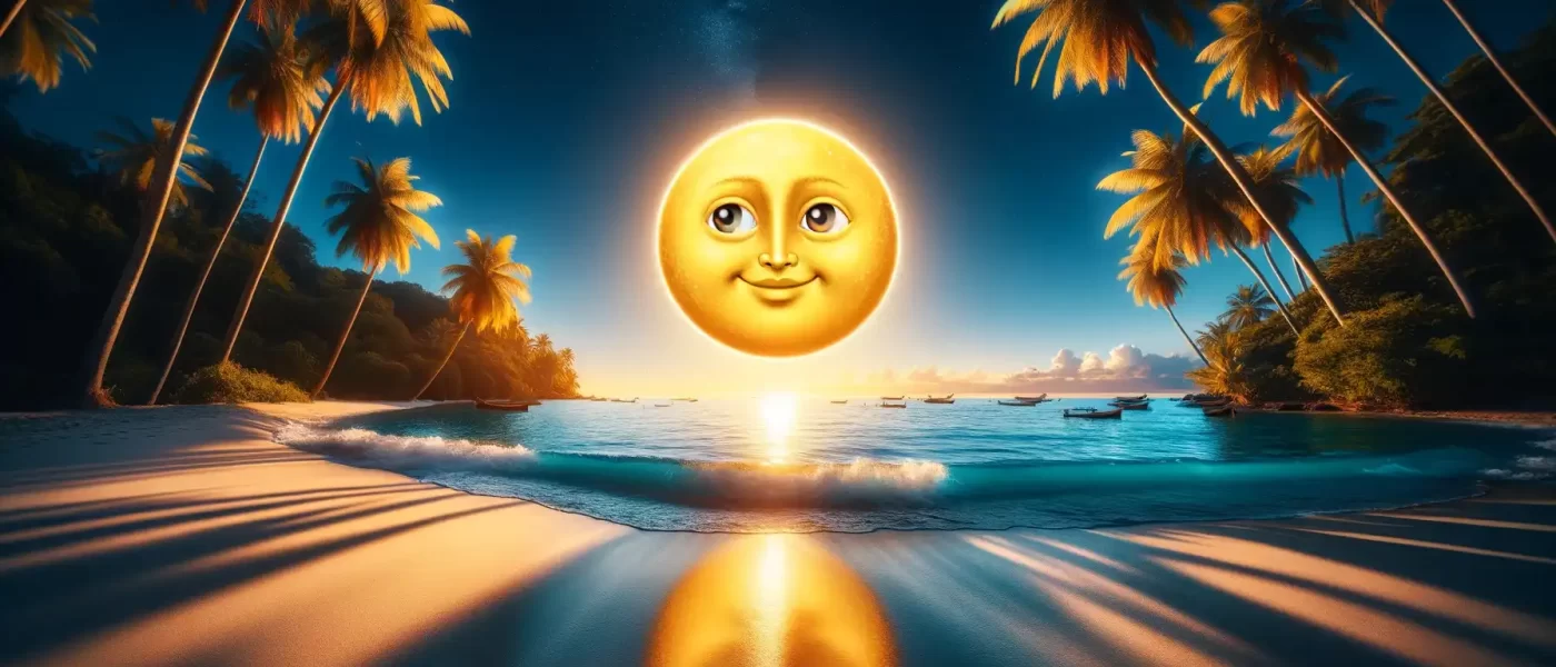 the moon emoji in the tropics