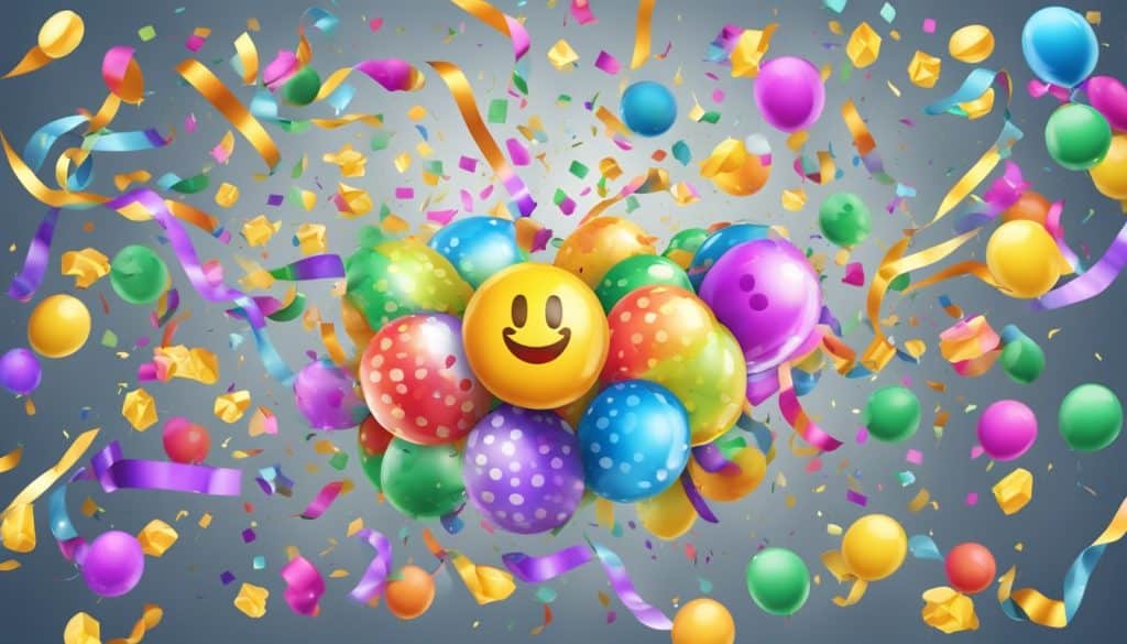 party with colorful balloons