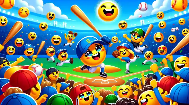 girl emoji playing baseball