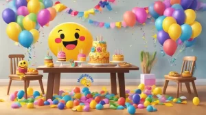 a fun and wild emoji birthday party