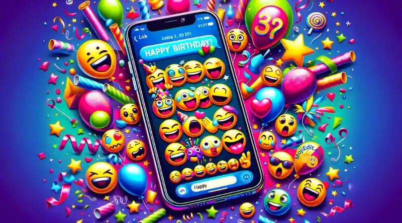 funny emoji texting for birthday