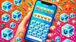 utiliser l'emoji glace dans un texte