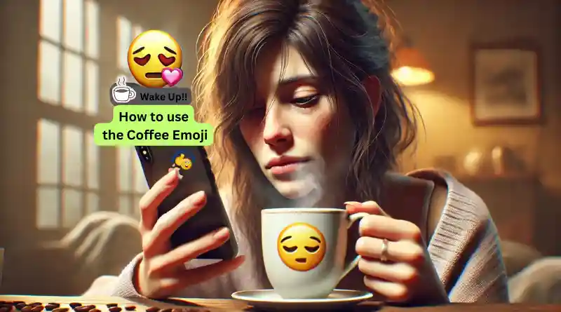 Aufwachen mit einem Kaffee-Emoji von einem Freund