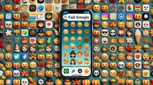 emoji collage for the fall season