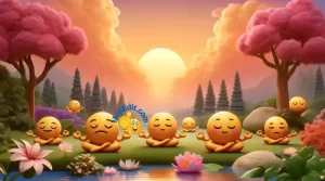 meditating emojis