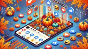 sharing autumn emojis on social media