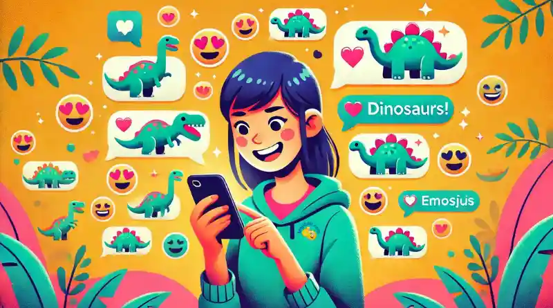 tu chica enviando emojis de dinosaurios