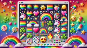 rainbow emoji combos