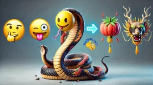 emoji de serpiente asiática