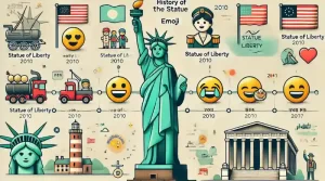 história do emoji da estátua da liberdade