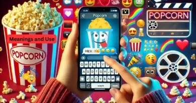 girl texting friend a popcorn emoji