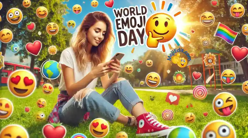 célébrer la journée mondiale de l'emoji, le 17 juillet, avec des emojis