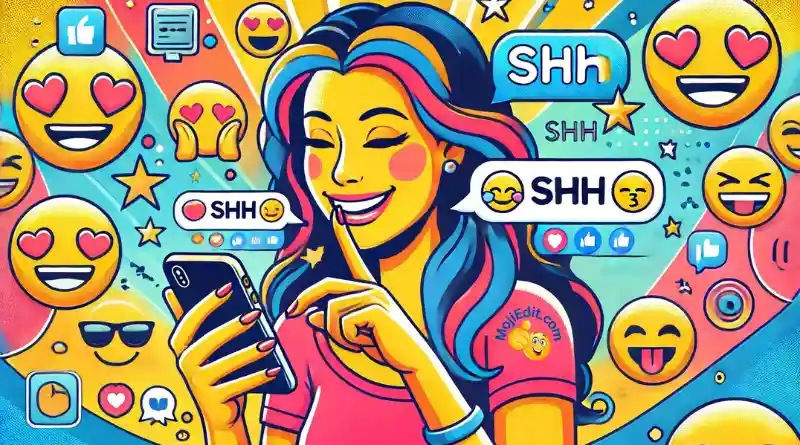 usar el emoji shh para enviar un secreto por SMS