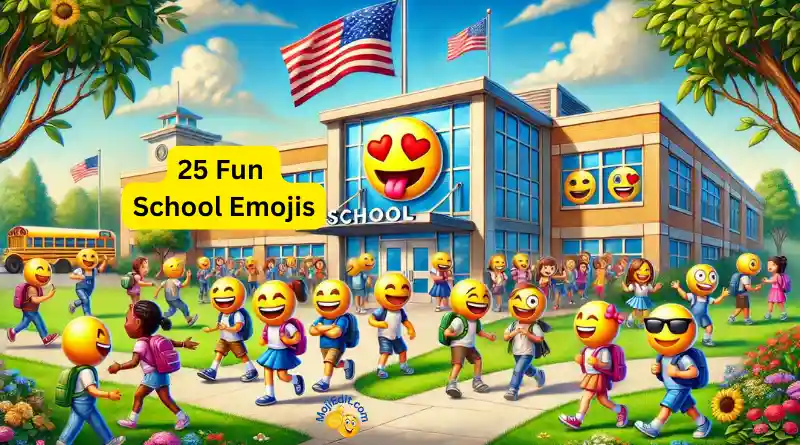 emoji niños fuera de la escuela