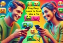 texting a frog emoji to friend