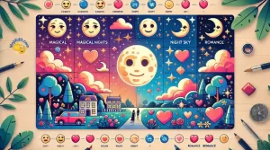 les combinaisons de texte de l'emoji de la pleine lune