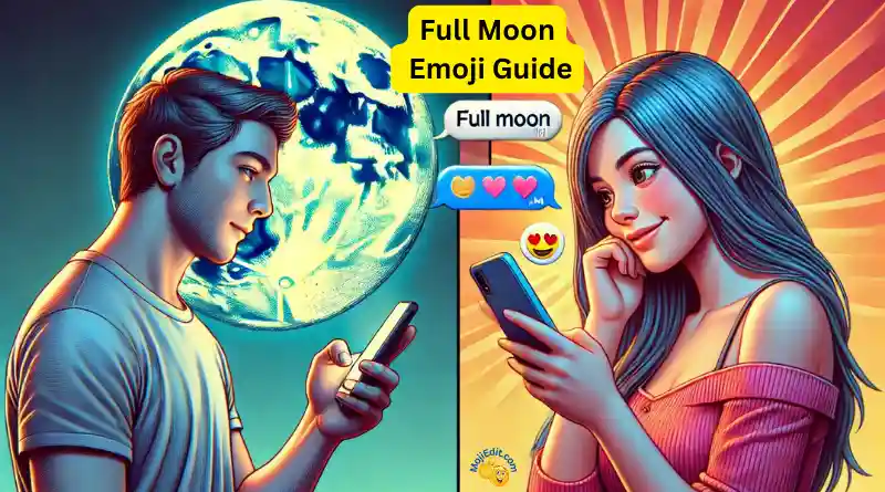 enviando un emoji de luna a su novia