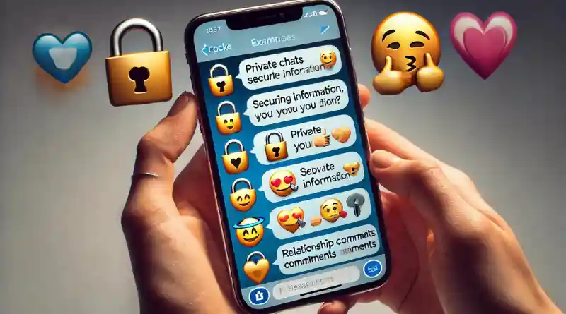 happy texting with the lock emokji