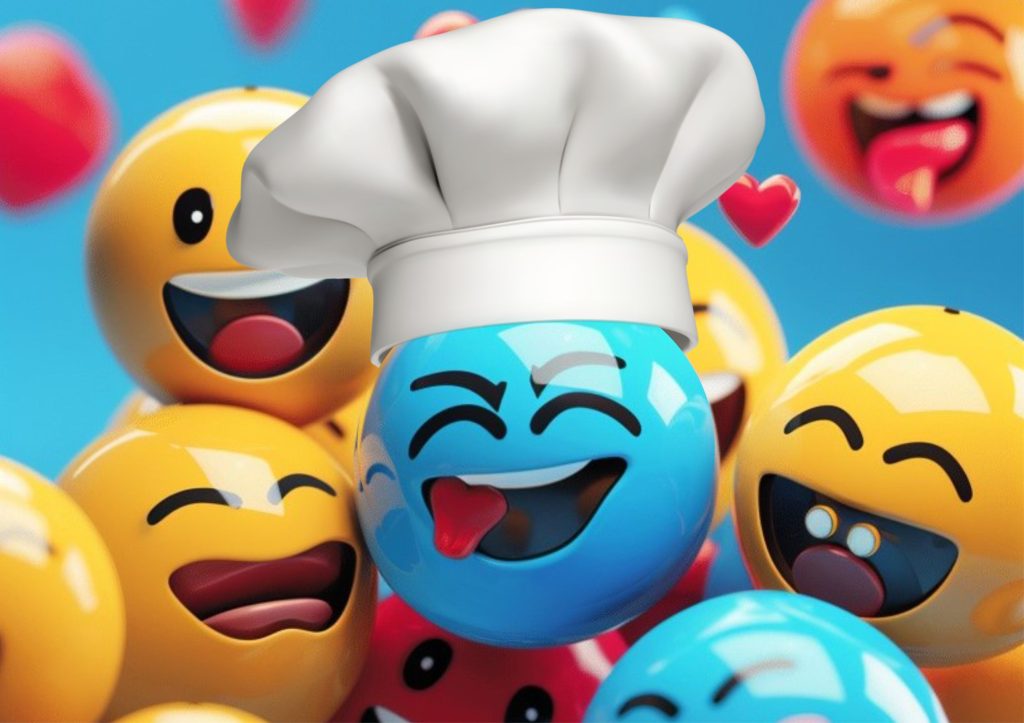 Emoji de beijo dos chefs