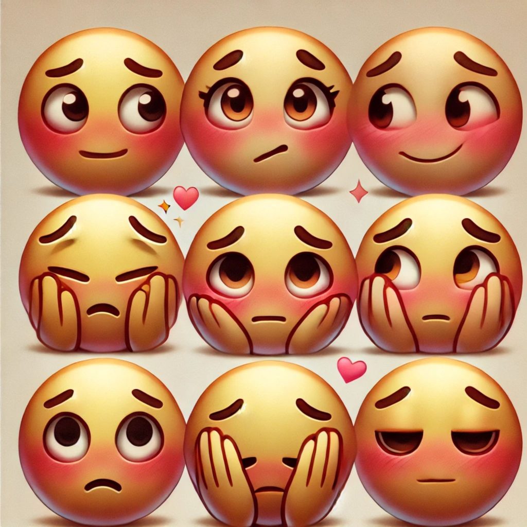 Emojis tímidos