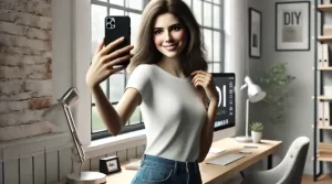 young woman taking a selfie