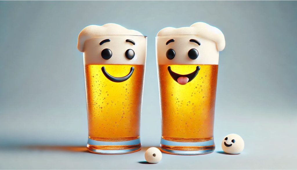 Cheers Emoji with beer glasses