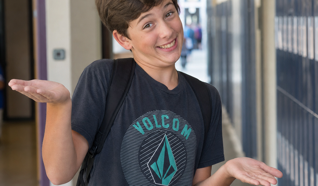 Kid doing the six seven hand gesture, 6 7 meaning