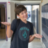 Kid doing the six seven hand gesture, 6 7 meaning