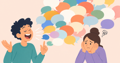 Illustration for the slang term yapping, showing someone talking a lot and rambling on